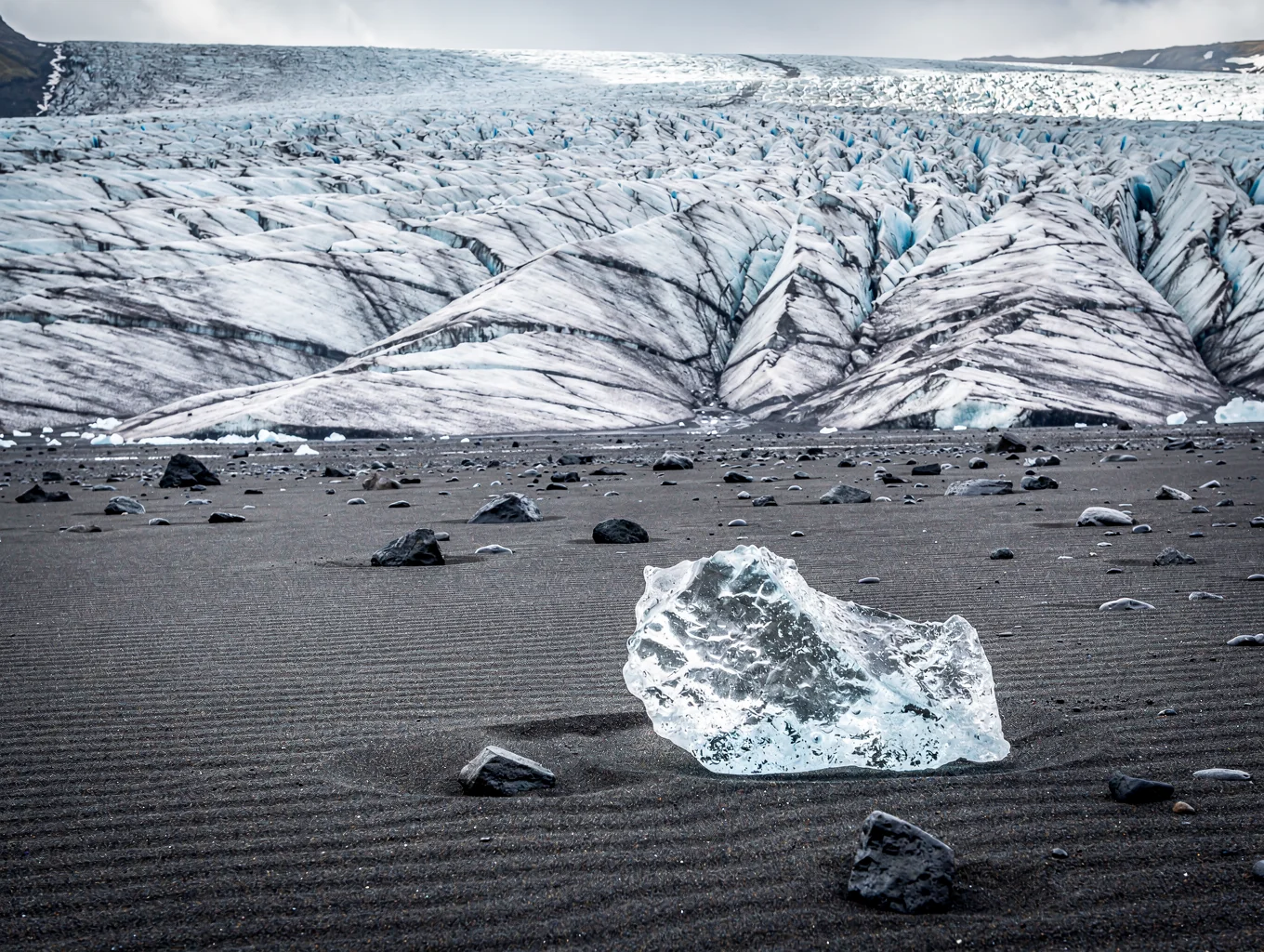 Glacial River Delta Flow