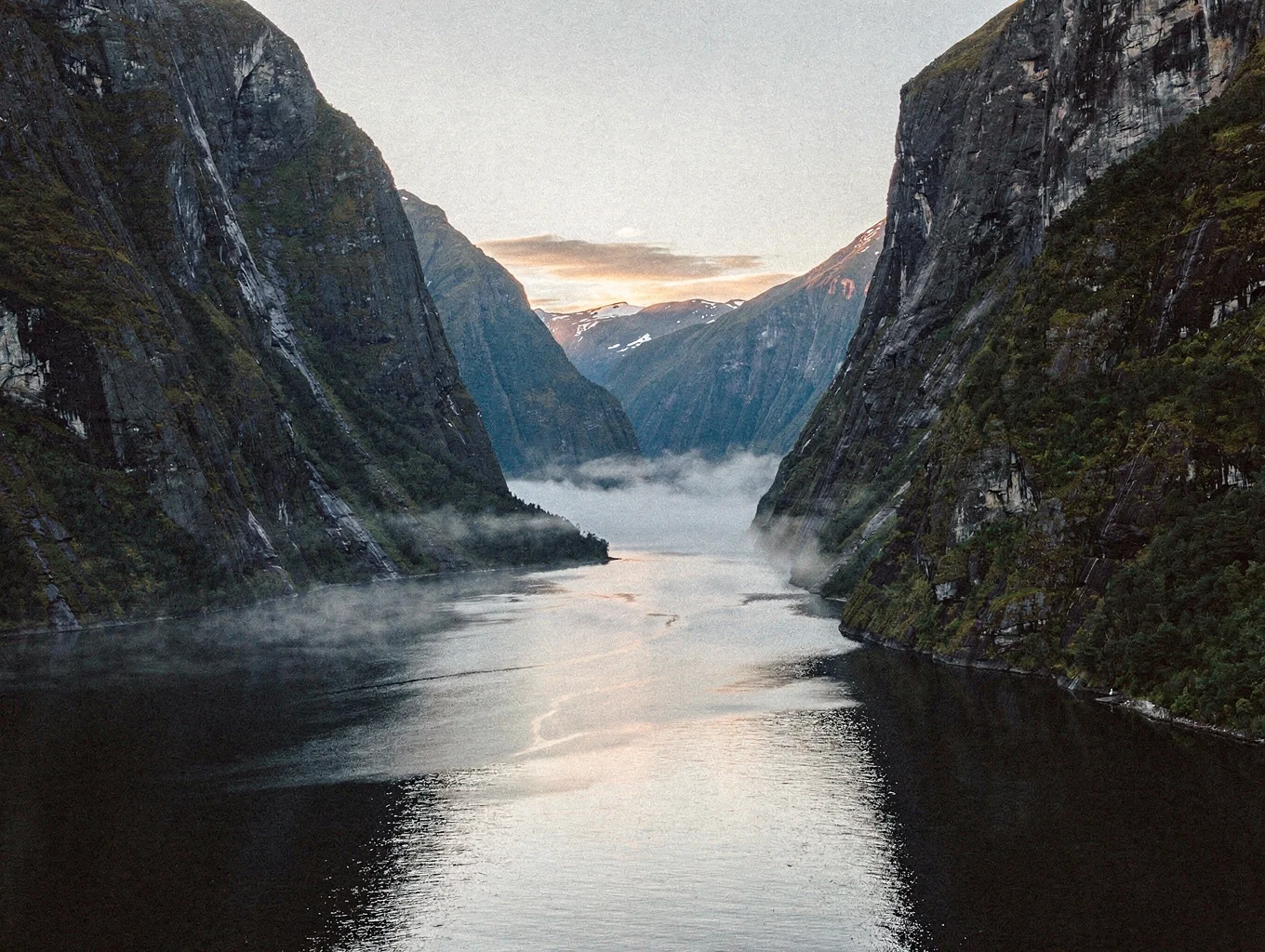 Museum-grade print of New Zealand fjord